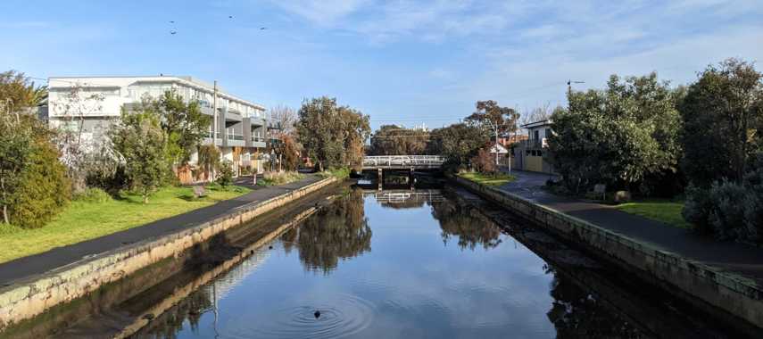 Elwood Canal which is threatened by flooding due to climate change floods pic July 2022 Peter Quattrocelli (1)