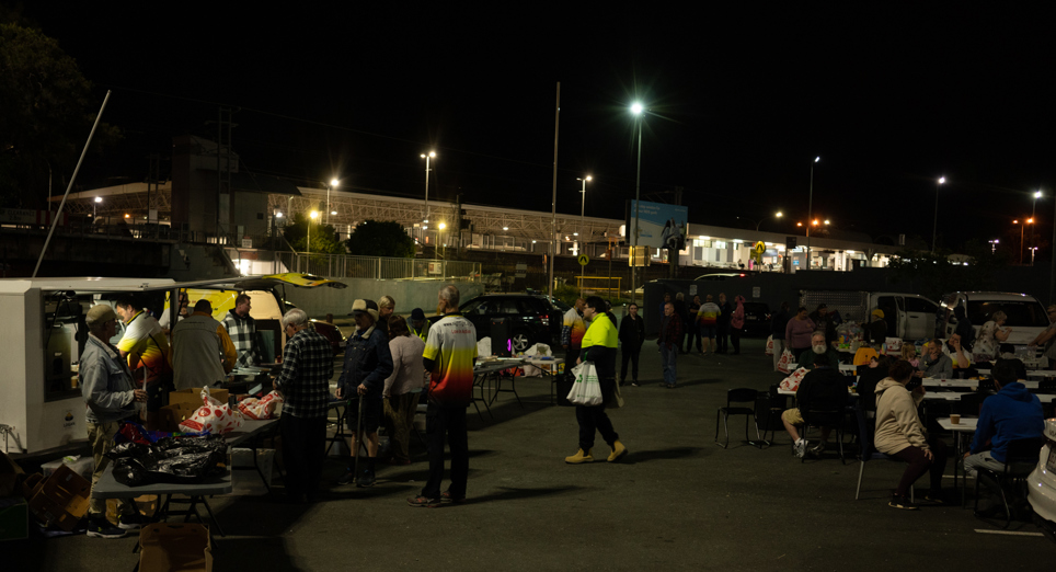 After Dark, This Beenleigh Car Park Becomes An Oasis Of Hope