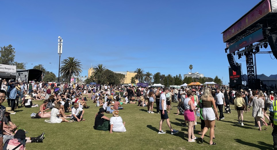 Upbeat Mood At St Kilda Festival As Large Crowds Soak Up Sun, Sand And